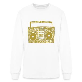Propaganda Media is a weapon - Men's Long Sleeve T-Shirt - white - Front