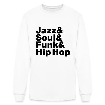 Jazz & Soul & Funk & Hip Hop - Men's Long Sleeve T-Shirt - white - Front
