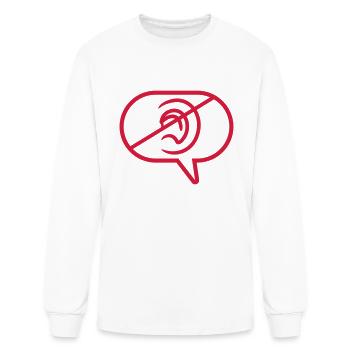No hear icon speech - Men's Long Sleeve T-Shirt - white - Front