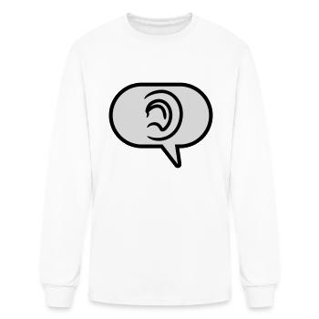 hearing simple icon speech - Men's Long Sleeve T-Shirt - white - Front