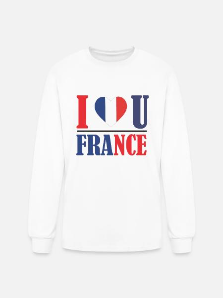 ILOVE FRANCE - Men's Long Sleeve T-Shirt - white