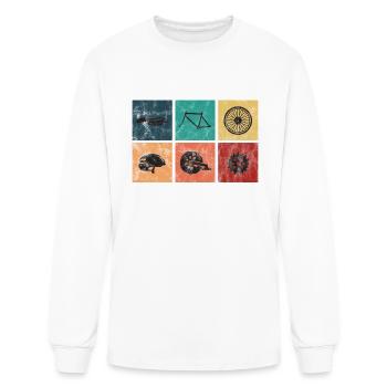 Vintage Bicycle Parts - Men's Long Sleeve T-Shirt - white - Front
