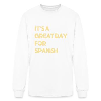 It's a great day for Spanish - Men's Long Sleeve T-Shirt - white - Front