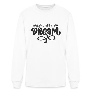 start with a dream - Men's Long Sleeve T-Shirt - white - Front