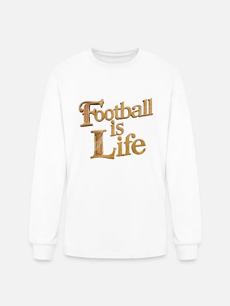 "Football: A Life's Passion" - Men's Long Sleeve T-Shirt - white