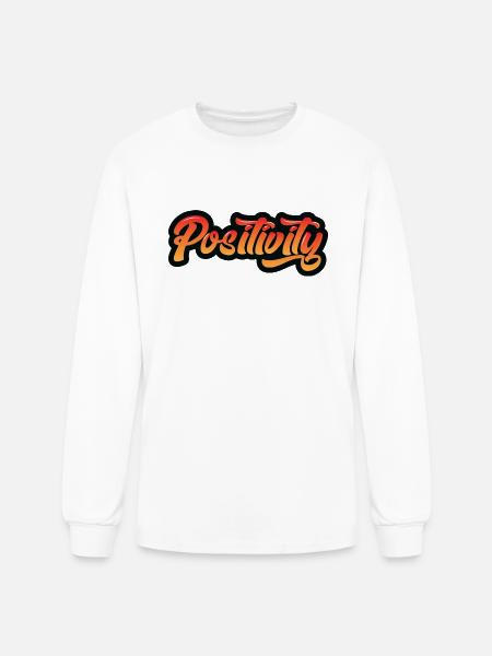 Positivity - Men's Long Sleeve T-Shirt - white