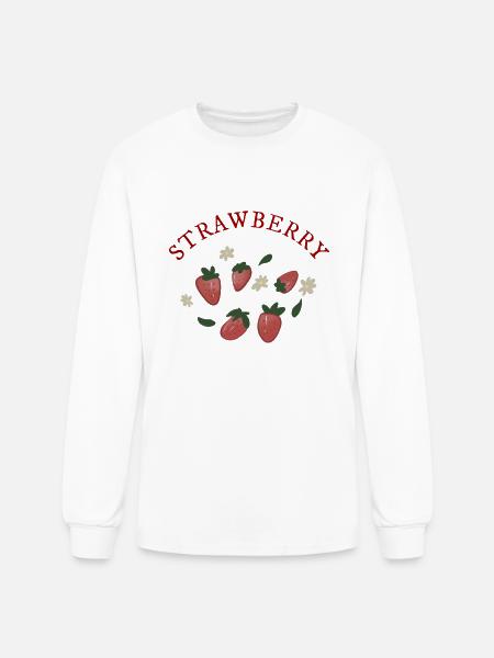 Strawberries - Men's Long Sleeve T-Shirt - white
