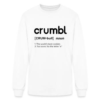 Crumb [Crum-Buii] Noun - Men's Long Sleeve T-Shirt - white - Front