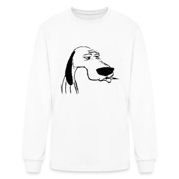 smoking dog - Men's Long Sleeve T-Shirt - white - Front