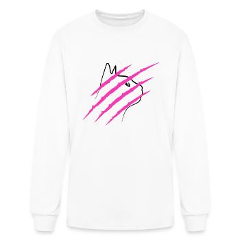 Scratch the Cat ! - Men's Long Sleeve T-Shirt - white - Front