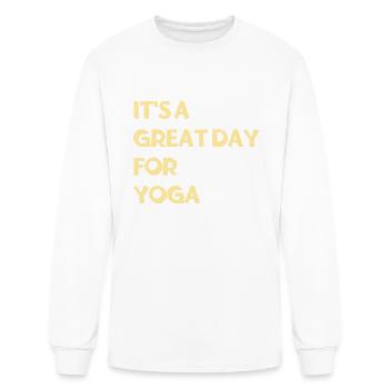 It's a great day for Yoga - Men's Long Sleeve T-Shirt - white - Front