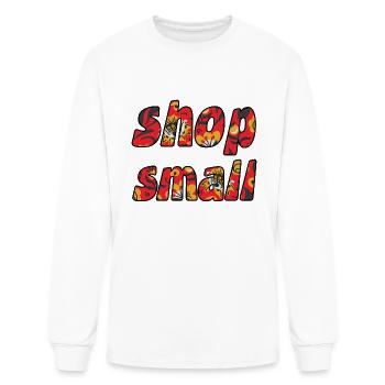 Shop Small red floral - Men's Long Sleeve T-Shirt - white - Front