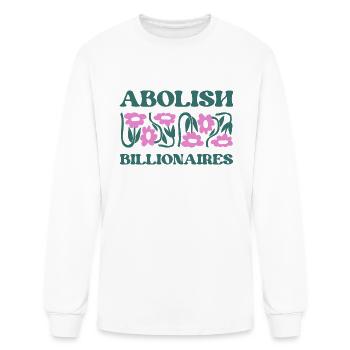 Abolish Billionaires Retro Socialist Communist - Men's Long Sleeve T-Shirt - white - Front