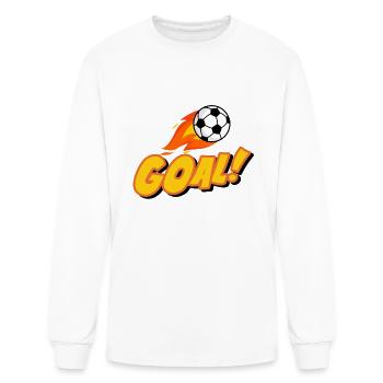 Fiery Goal - Men's Long Sleeve T-Shirt - white - Front