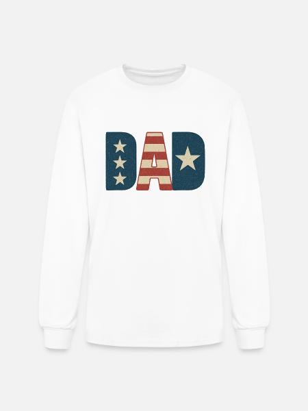 DAD 4th of July - Men's Long Sleeve T-Shirt - white