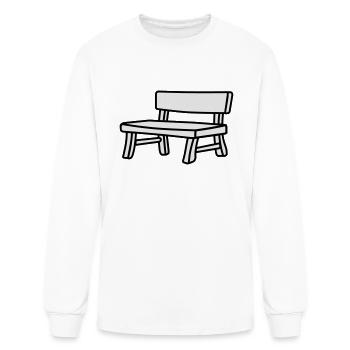 bench lineart - Men's Long Sleeve T-Shirt - white - Front