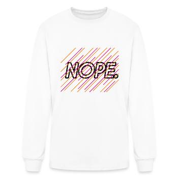 NOPE. - Men's Long Sleeve T-Shirt - white - Front
