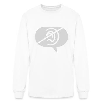 Forbidden hear icon speech - Men's Long Sleeve T-Shirt - white - Front