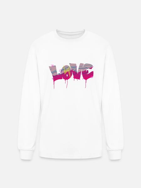 Love basic bubble - Men's Long Sleeve T-Shirt - white