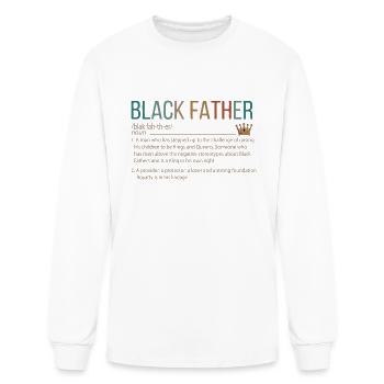 Black Father meaning Black Dad Black Father music - Men's Long Sleeve T-Shirt - white - Front