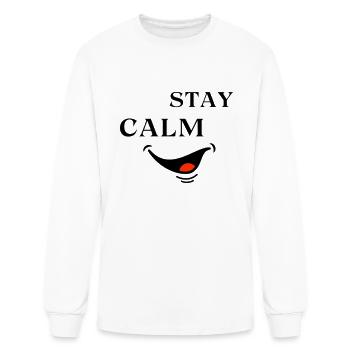 stay calm - Men's Long Sleeve T-Shirt - white - Front