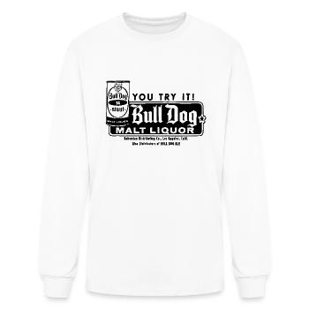 Vintage Bull Dog Malt Liquor - Men's Long Sleeve T-Shirt - white - Front