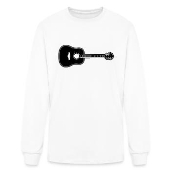 Acoustic Guitar - Men's Long Sleeve T-Shirt - white - Front