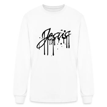 Blood scratch scratches graffiti drops tattoo lett - Men's Long Sleeve T-Shirt - white - Front
