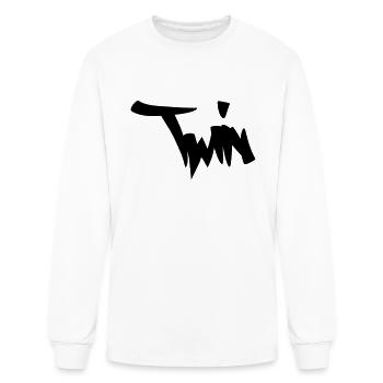 twin typography - Men's Long Sleeve T-Shirt - white - Front