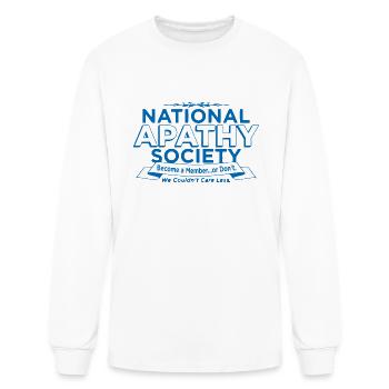 NATIONAL APATHY SOCIETY - Men's Long Sleeve T-Shirt - white - Front
