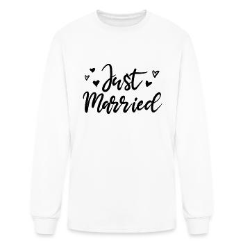 Just Married perfect wedding gift for the couple - Men's Long Sleeve T-Shirt - white - Front