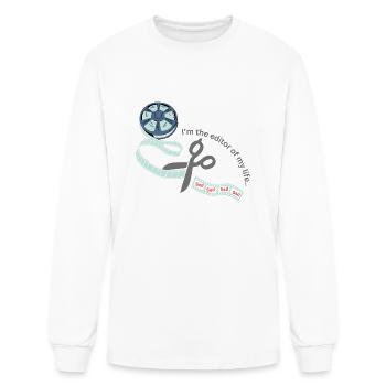 editor - Men's Long Sleeve T-Shirt - white - Front