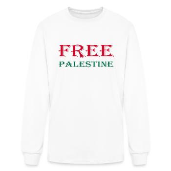 Free Palestine - Men's Long Sleeve T-Shirt - white - Front