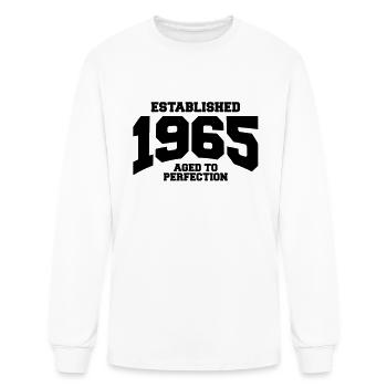 aged to perfection established 1965 - Men's Long Sleeve T-Shirt - white - Front