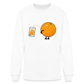 Funny orange juice Graphic Art - Men's Long Sleeve T-Shirt - white - Front