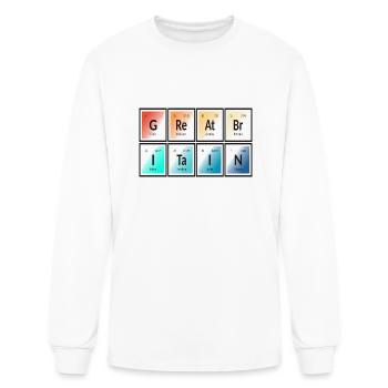 Great Britain | Periodic Table of Elements - Men's Long Sleeve T-Shirt - white - Front