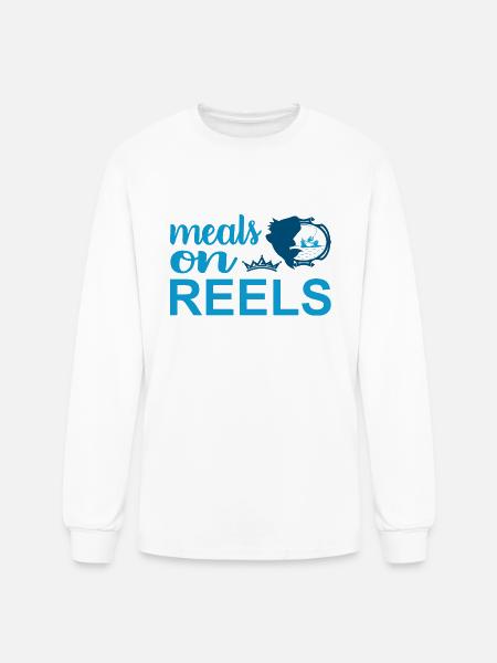 Meals on REELS - Men's Long Sleeve T-Shirt - white