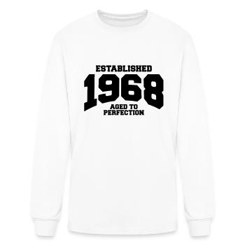aged to perfection established 1968 - Men's Long Sleeve T-Shirt - white - Front