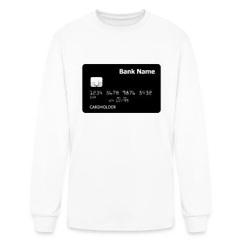 B W credit card - Men's Long Sleeve T-Shirt - white - Front