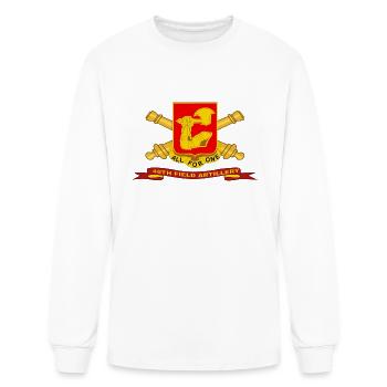 Army 40th Field Artillery w Br Ribbon - Men's Long Sleeve T-Shirt - white - Front