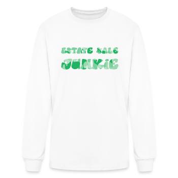 Estate Sale Junkie green camo - Men's Long Sleeve T-Shirt - white - Front