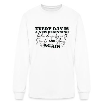 Everyday Is A New Beginning - Men's Long Sleeve T-Shirt - white - Front