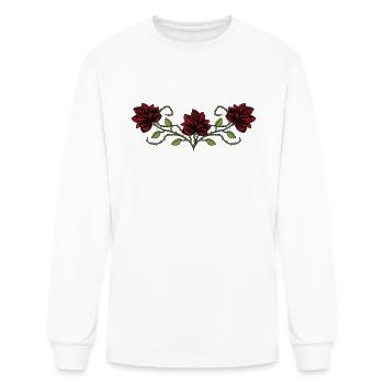 Goth rose bush with thorns - Men's Long Sleeve T-Shirt - white - Front
