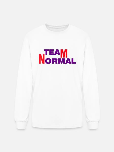 TEAM NORMAL - Men's Long Sleeve T-Shirt - white