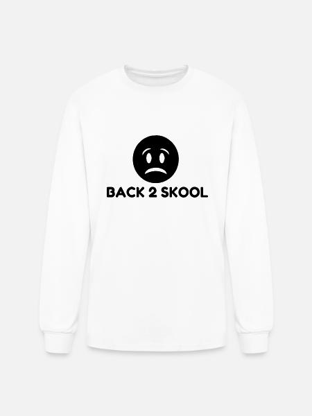 Back Two School Sad - Men's Long Sleeve T-Shirt - white