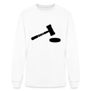 Judge hammer gavel - Men's Long Sleeve T-Shirt - white - Front