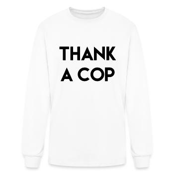 Thank a cop - Men's Long Sleeve T-Shirt - white - Front