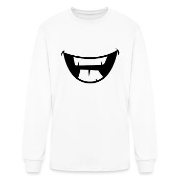 Funny Smile Mouth - Men's Long Sleeve T-Shirt - white - Front