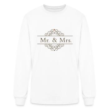 Mr and Mrs - Men's Long Sleeve T-Shirt - white - Front
