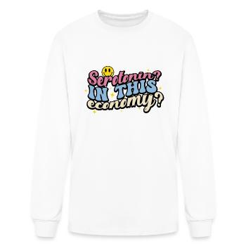 Serotonin In This Economy - Men's Long Sleeve T-Shirt - white - Front